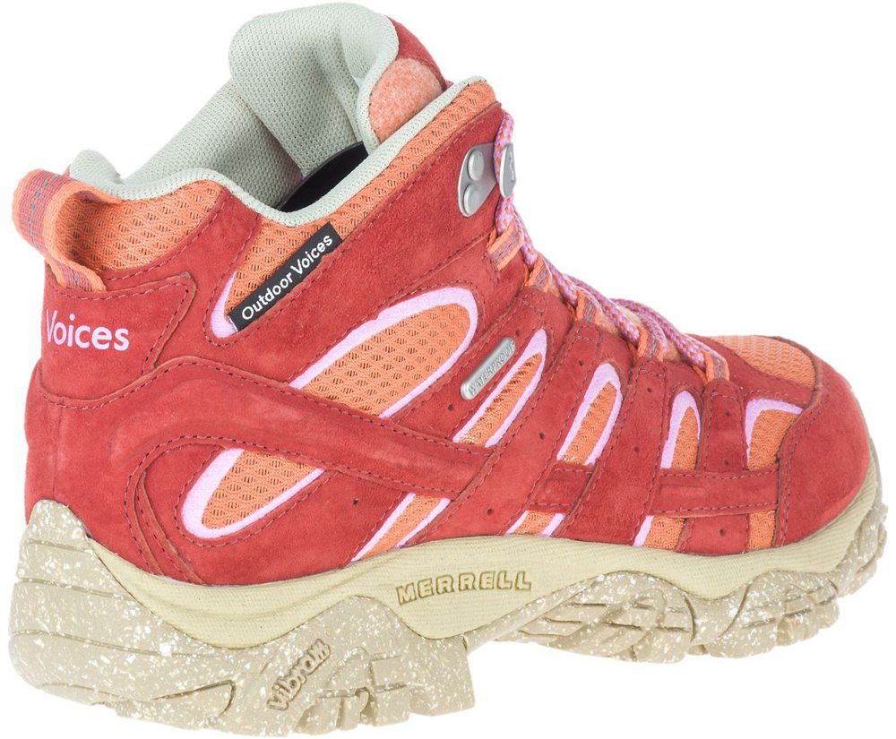 Merrell Boots Orange - Moab 2 Mid Eco Waterproof X Outdoor Voices - Womens 87RCAWXJI